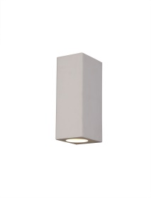 D0496  Alina Rectangular Wall Lamp 2 Light White Paintable